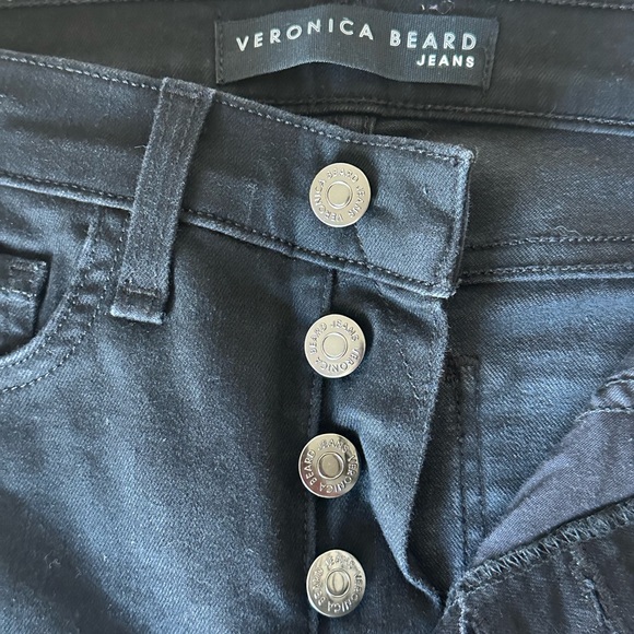 Veronica Beard Carolyn Baby Boot Jeans - Black Tuxedo Stripe - Picture 3 of 6